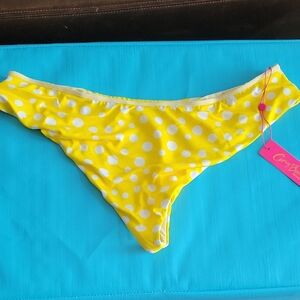 Yellow Polka Dot Bikini Bottom